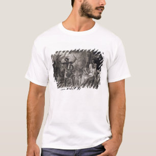 T-shirt Macbeth, três bruxas e Hecate no ato IV, S