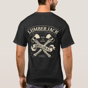 T-shirt Machados Cruzados de Lenhador Vintage Originais