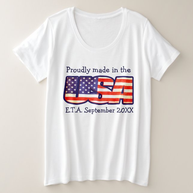 T-shirt Made in USA E.T.A. maternity USA flag tee (Frente do Design)