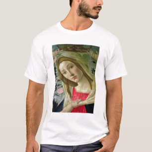 T-shirt Madonna e a criança coroaram pelos anjos, detalhe