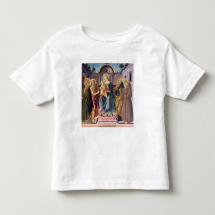 T-shirt Madonna e criança Enthroned com SS