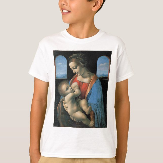 T-shirt Madonna Litta por Leonardo da Vinci (Frente)