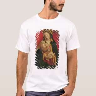 T-shirt Madonna que Suckling sua criança, 1520-30 (óleo