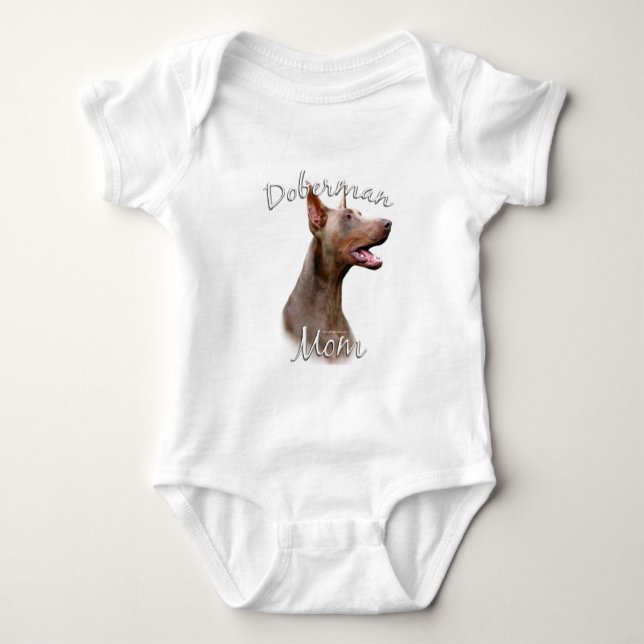 T-shirt Mãe de Doberman Pinscher (Isabella) 2 (Frente)