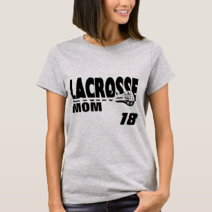 T-shirt Mãe de Lacrosse com Número