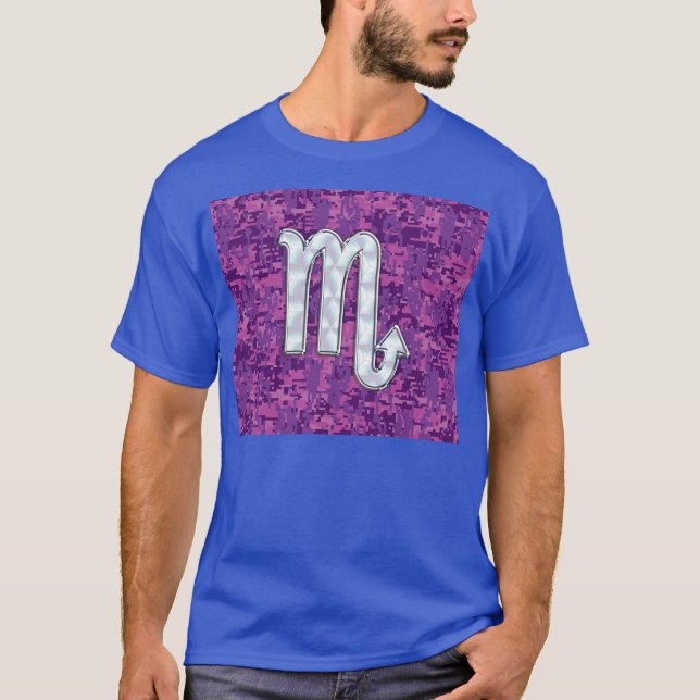 T-shirt Mãe de Pearl Scorpio Zodiac Digital Camo (Frente)