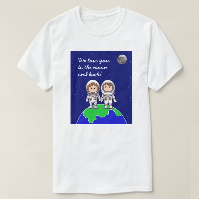 T-Shirt Mãe e Astronautas Pais de Jo Images (Frente do Design)