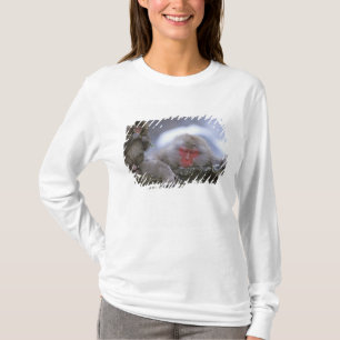 T-shirt Mãe e filhote de Macaco da Neve, Jigokudani, Nagan