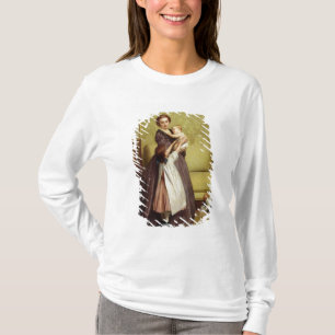 T-shirt Mãe nova com suas crianças em um salão de belez