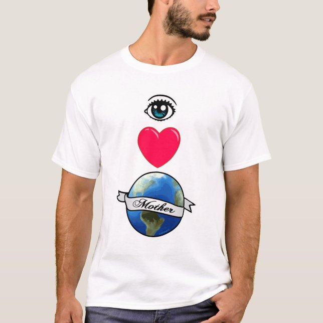 T-shirt Mãe Terra do amor do olho (Frente)