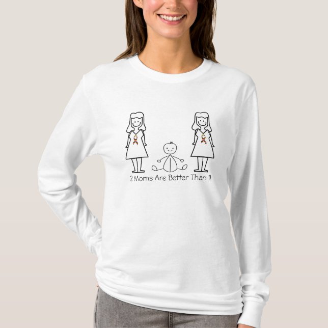 T-shirt Mães customizáveis & bebê de LGBT 2 (Frente)