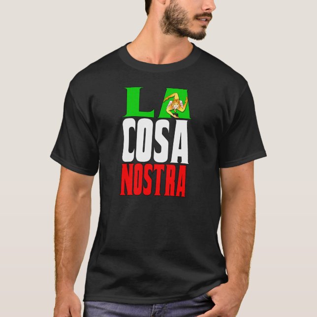 T-shirt Máfia - nostra de cosa do La (Frente)