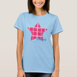 T-shirt Magenta 3 da xadrez