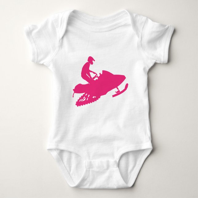 T-shirt Magenta-Snowmobiler (Frente)