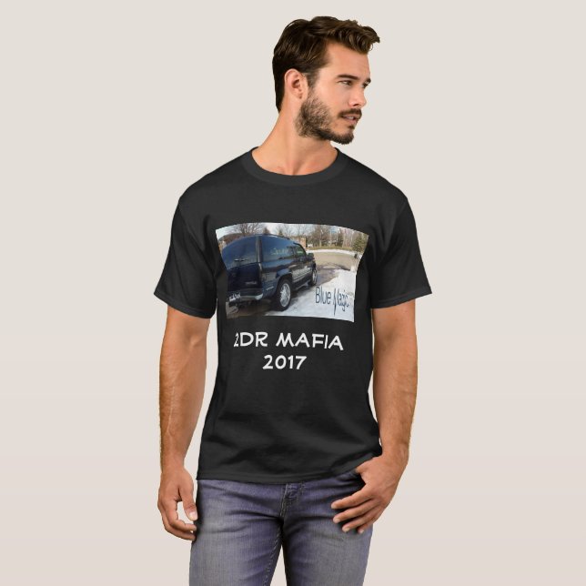 t-shirt mágico azul da máfia 2DR (Frente Completa)