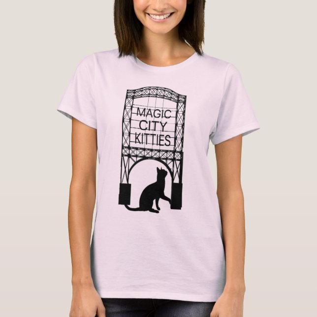 T-shirt mágico dos gatinhos da cidade (Frente)