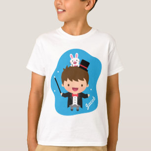 T-shirt Mágico Fofo Truque do Coelho Mágico Para Crianças
