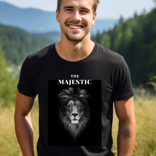 T-Shirt Maiestoso Com Cabeça De Leão