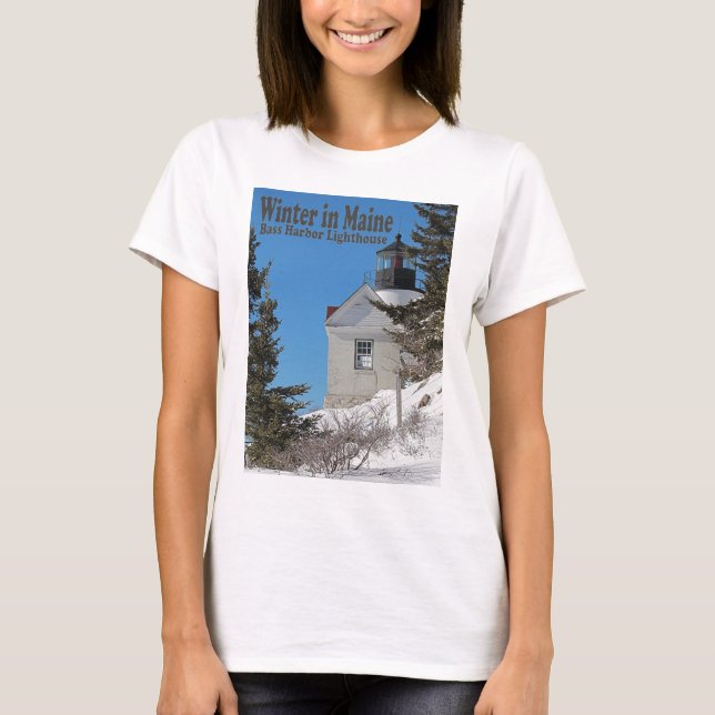 T-shirt Maine no inverno (Frente)