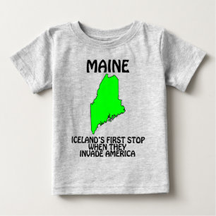 T-shirt Maine - Primeiro Destino da Islândia ao Invadir os