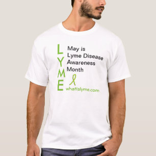 T-shirt Maio é mês da consciência da doença de Lyme