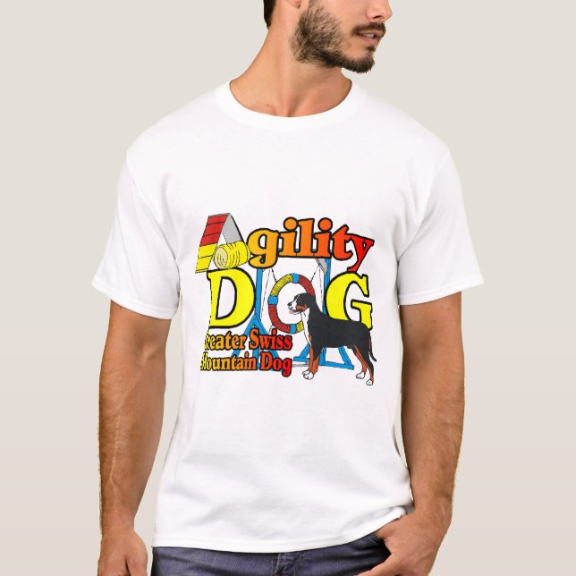 T-shirt Maior Agilidade dos Cães das Montanhas Suíças (Frente)