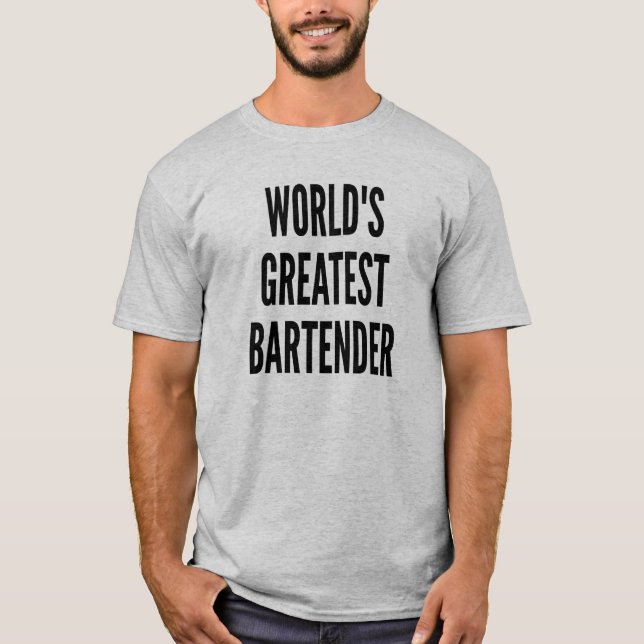 T-shirt Maior barman do mundo (Frente)