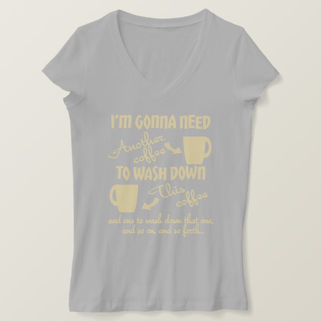 T-shirt Mais café por favor (Frente do Design)