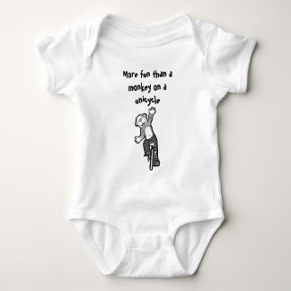 T-shirt Mais divertimento do que um macaco em um bebê do