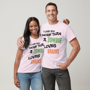 T-shirt Mais do que um zumbi ama cérebros