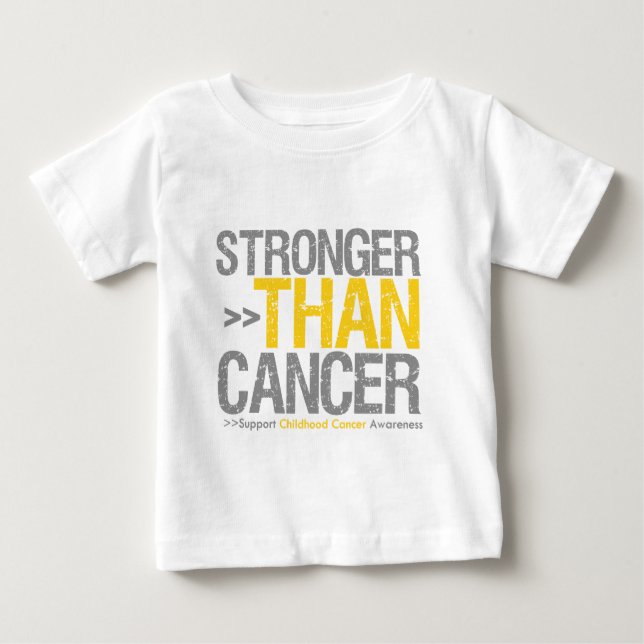 T-shirt Mais forte do que o cancer - cancer da infância (Frente)