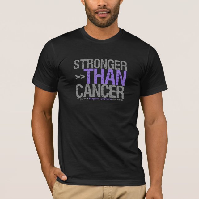 T-shirt Mais forte do que o cancer - o linfoma de Hodgkin (Frente)