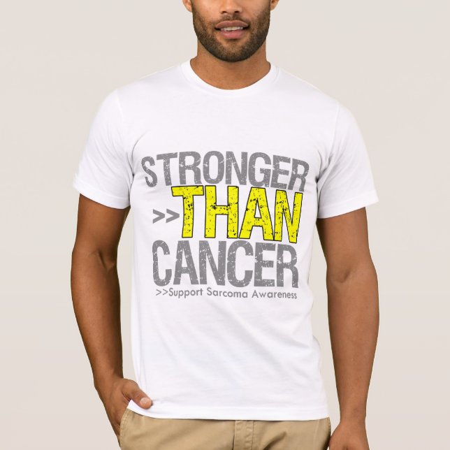 T-shirt Mais forte do que o cancer - Sarcoma (Frente)