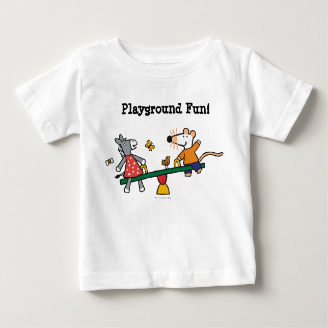 T-shirt Maisy e Dotty Seesaw no Playground (Frente)