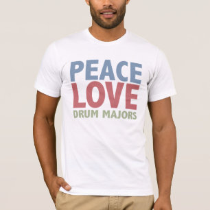 T-shirt Majores de cilindro do amor da paz
