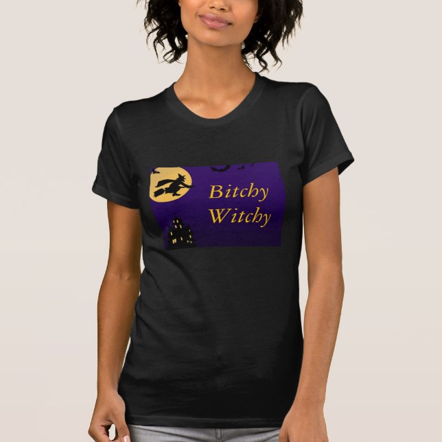 T-shirt mal-intencionado de Witchy o Dia das (Frente)