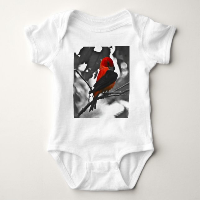 T-shirt Male Scarlet Tanager (Frente)