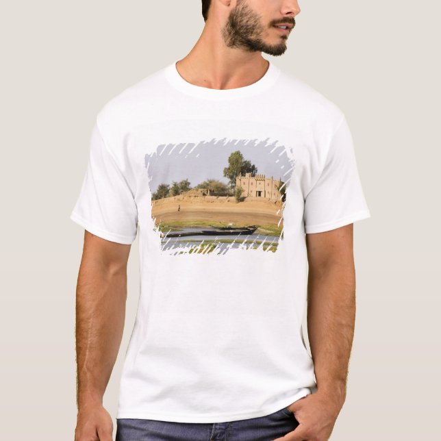 T-shirt Mali, Djenne. Rio Bani perto de Djenne (Frente)