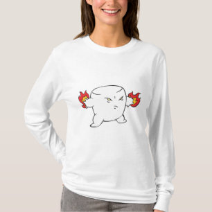 T-shirt malvado marshmallow torrado engraçado