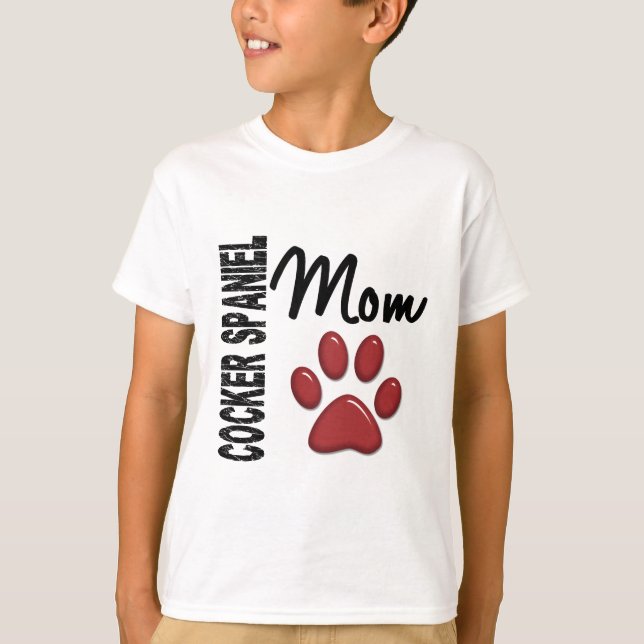 T-shirt Mamã 2 de cocker spaniel (Frente)