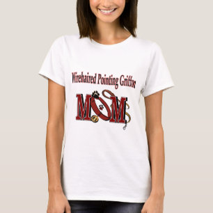 T-shirt Mamã apontar Griffon Wirehaired