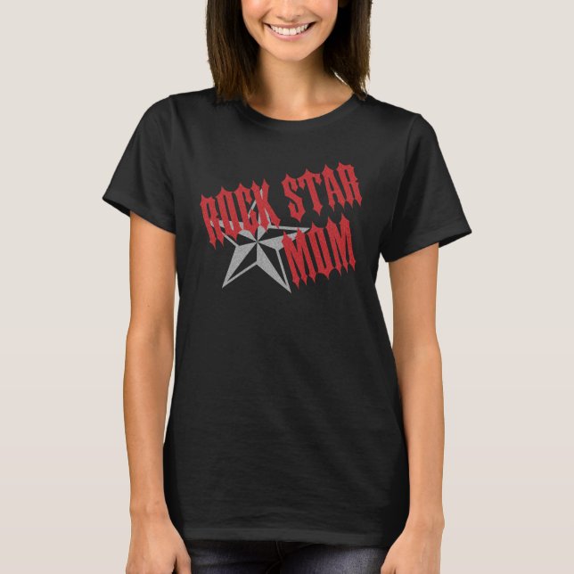 T-shirt Mamã da estrela do rock (Frente)