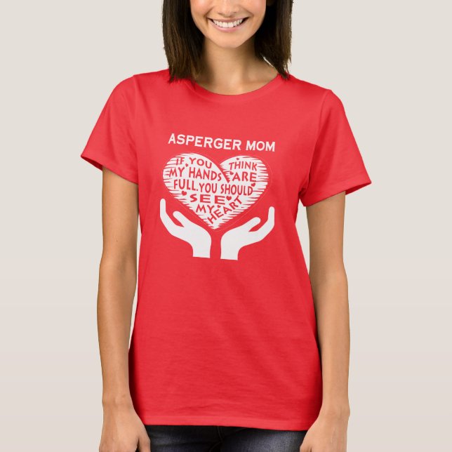 T-shirt Mamã de Asperger (Frente)