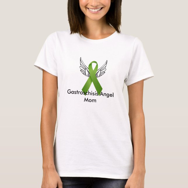 T-shirt Mamã do anjo de Gastroschisis (Frente)