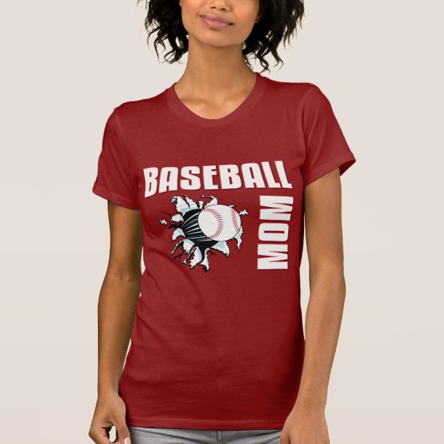 T-shirt Mamã do basebol (Frente)