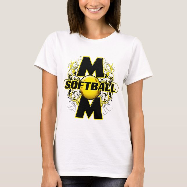 T-shirt Mamã do softball (cruz) copy.png (Frente)