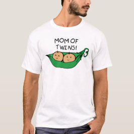 T-shirt Mamã do vagem gêmeo