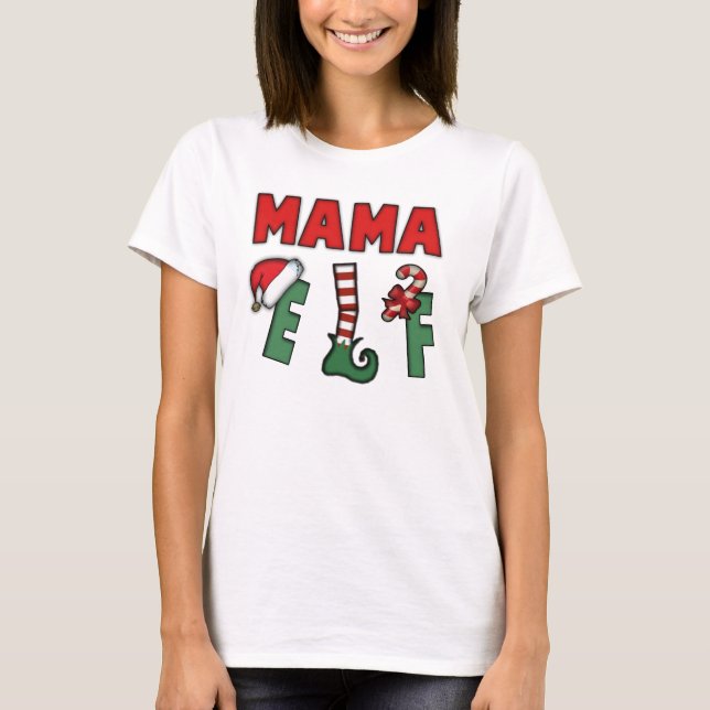 T-SHIRT MAMA ELF (Frente)