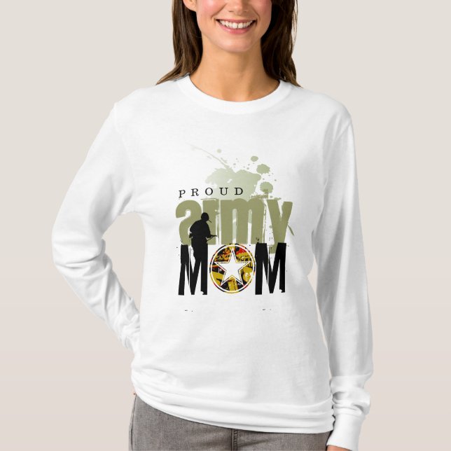 T-shirt Mamã orgulhosa do exército (Frente)
