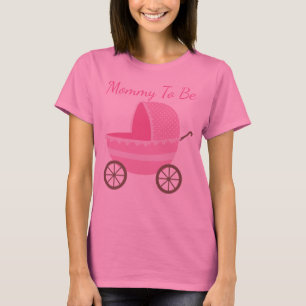 T-shirt Mamãe De Bebê Rosa A Ser Usada